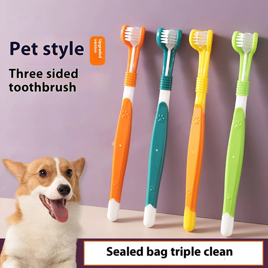 3 sided Toothbrush for Dogs